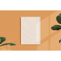 Linien Sandfarbe - Grafikposter