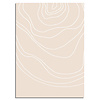 DesignClaud Linien Sandfarbe - Grafikposter