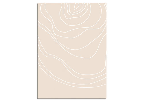 DesignClaud Linien Sandfarbe - Grafikposter