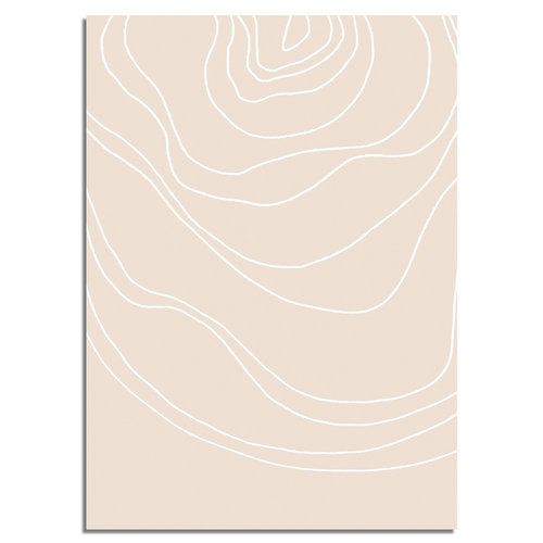 Linien Sandfarbe - Grafikposter 