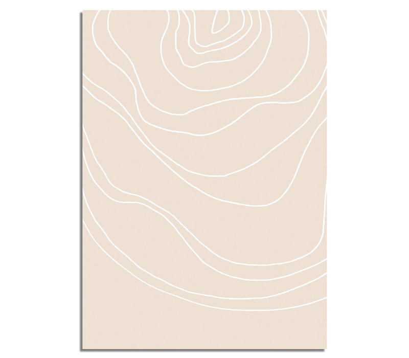 Linien Sandfarbe - Grafikposter