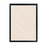 Linien Sandfarbe - Grafikposter