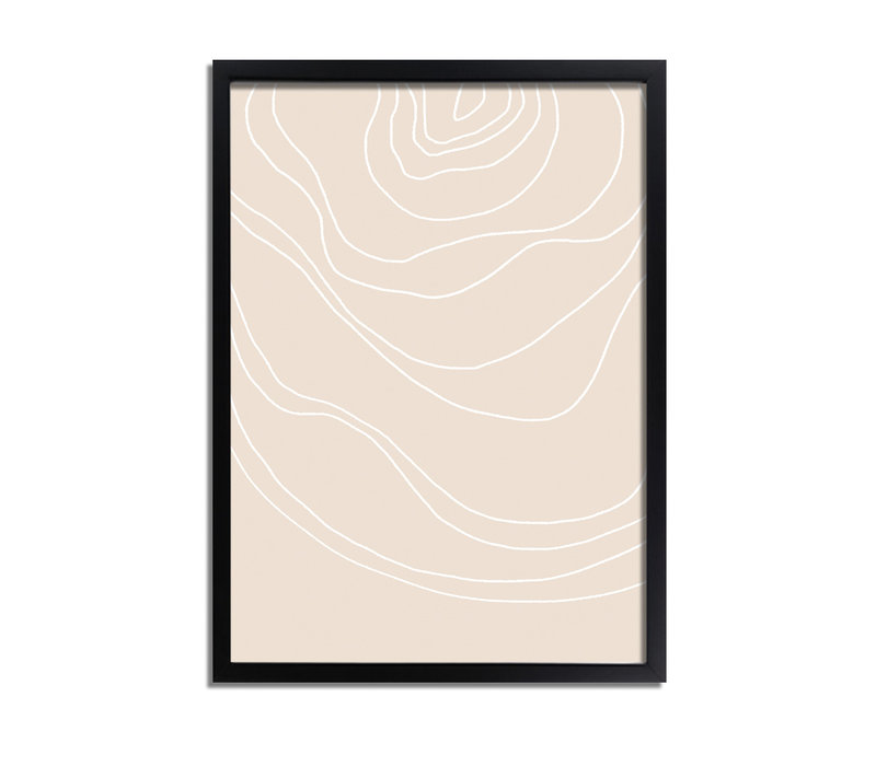 Linien Sandfarbe - Grafikposter