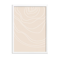 Linien Sandfarbe - Grafikposter