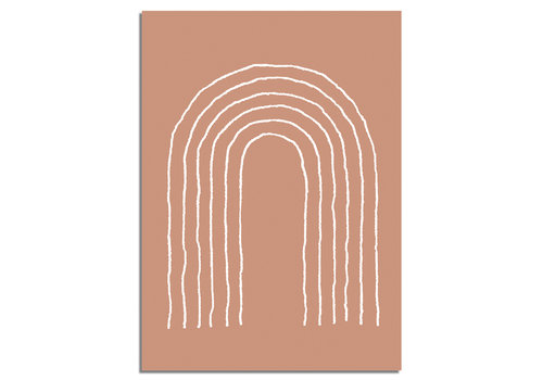 DesignClaud Linien Regenbogen - Grafikposter