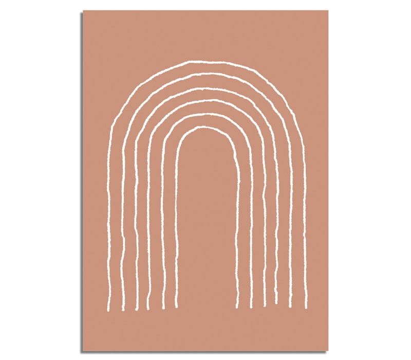 Linien Regenbogen - Grafikposter