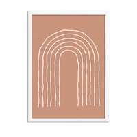 Linien Regenbogen - Grafikposter