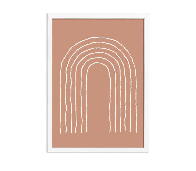 Linien Regenbogen - Grafikposter