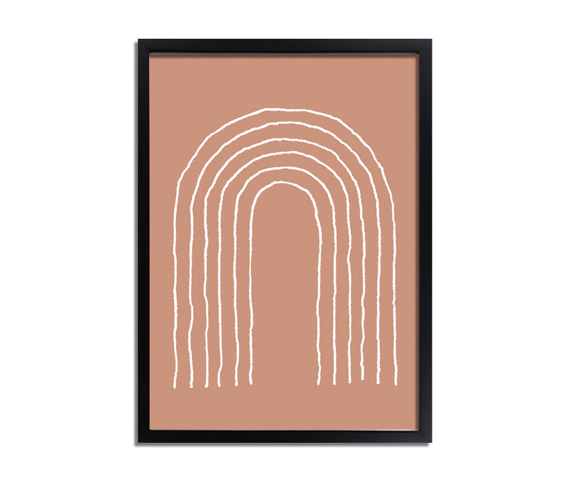 Linien Regenbogen - Grafikposter
