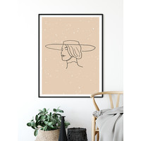 Frau mit Hut Poster
