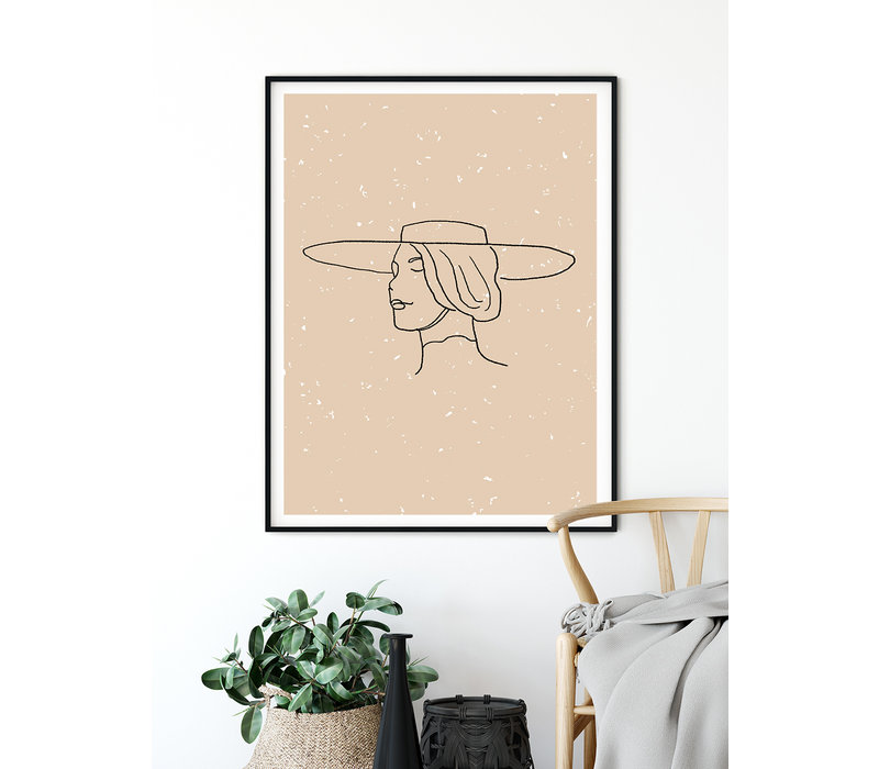Frau mit Hut Poster