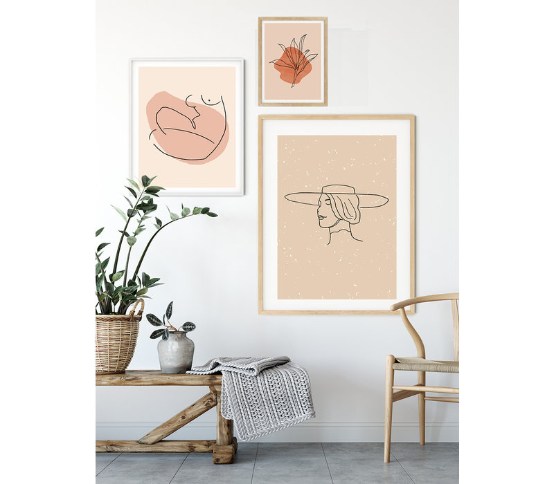 Frau mit Hut Poster