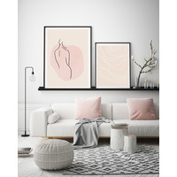 Linien Sandfarbe - Grafikposter