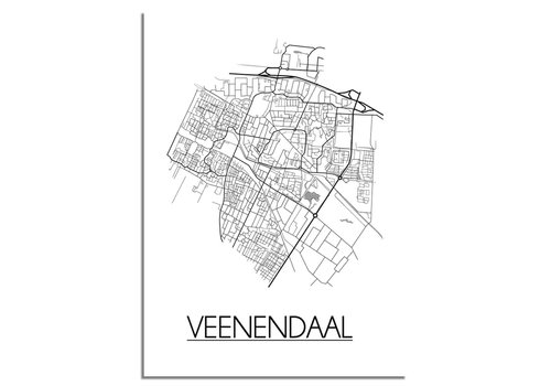 DesignClaud Veenendaal Stadtplan-poster