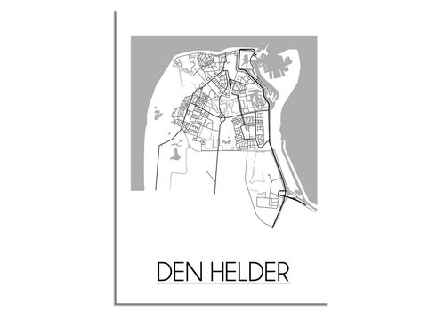 DesignClaud Den Helder Stadtplan-poster