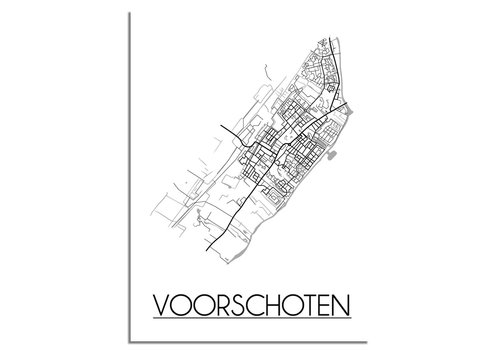 DesignClaud Voorschoten Stadtplan-poster