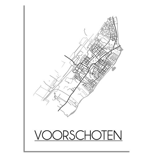 Voorschoten Plattegrond poster 