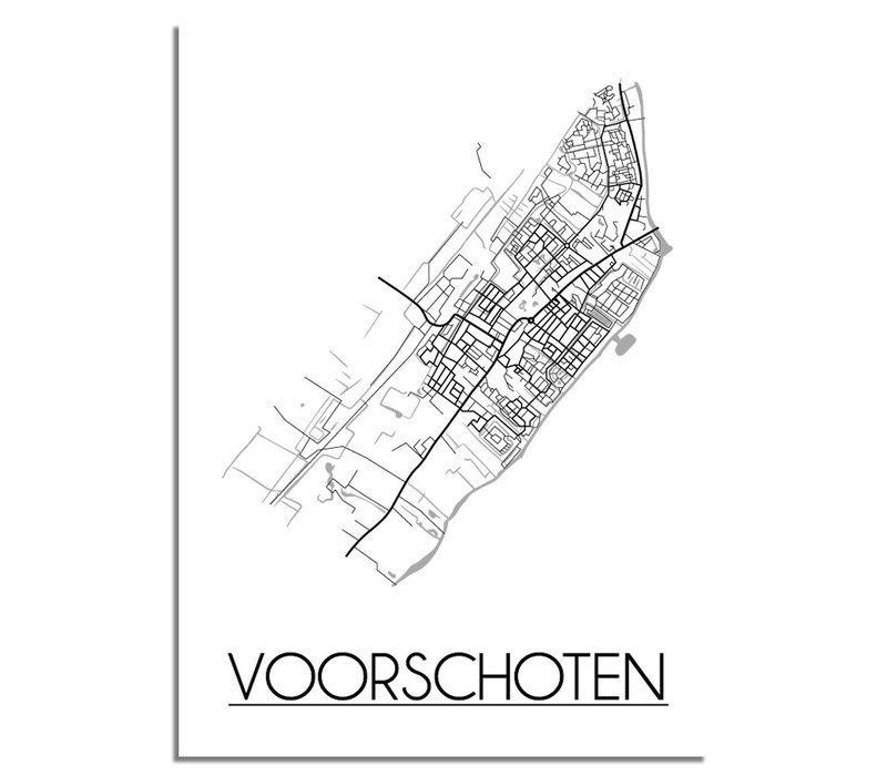Voorschoten Stadtplan-poster