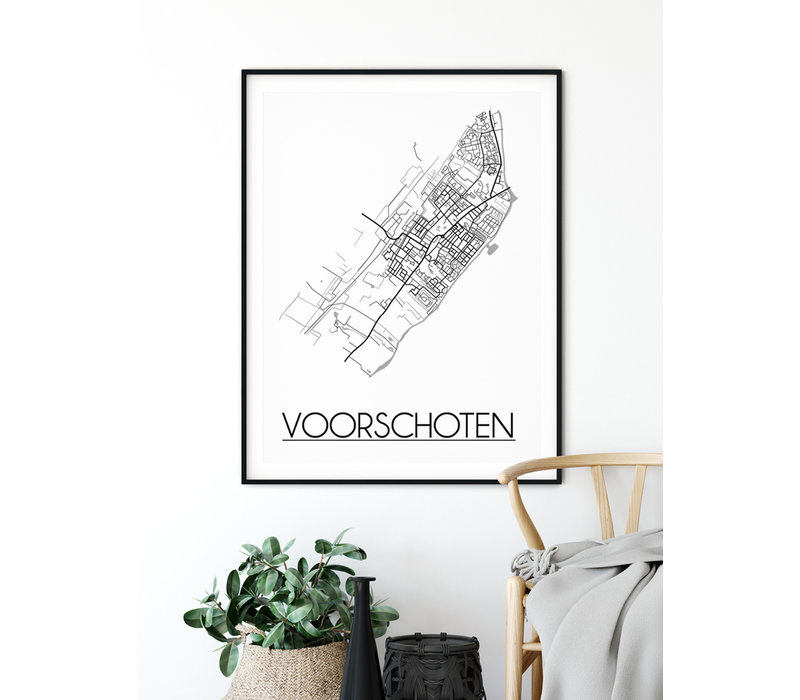 Voorschoten Stadtplan-poster