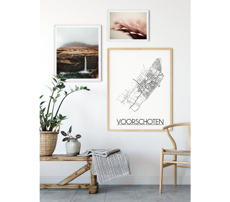Voorschoten Stadtplan-poster