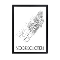 Voorschoten Plattegrond poster