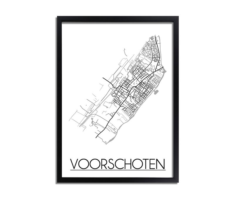 Voorschoten Plattegrond poster