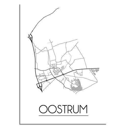 Oostrum Plattegrond poster 