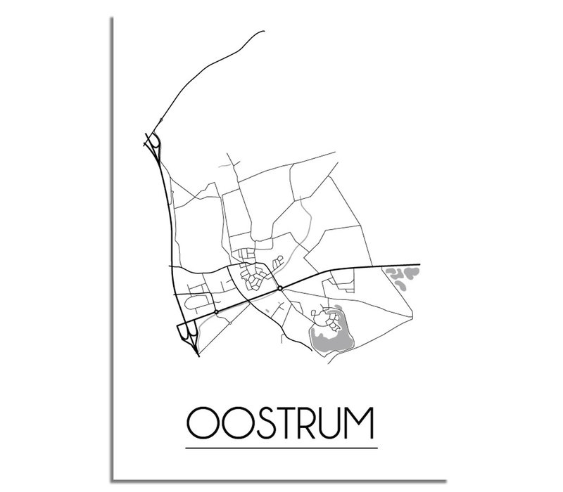 Oostrum Stadtplan-poster