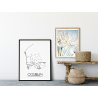Oostrum Stadtplan-poster