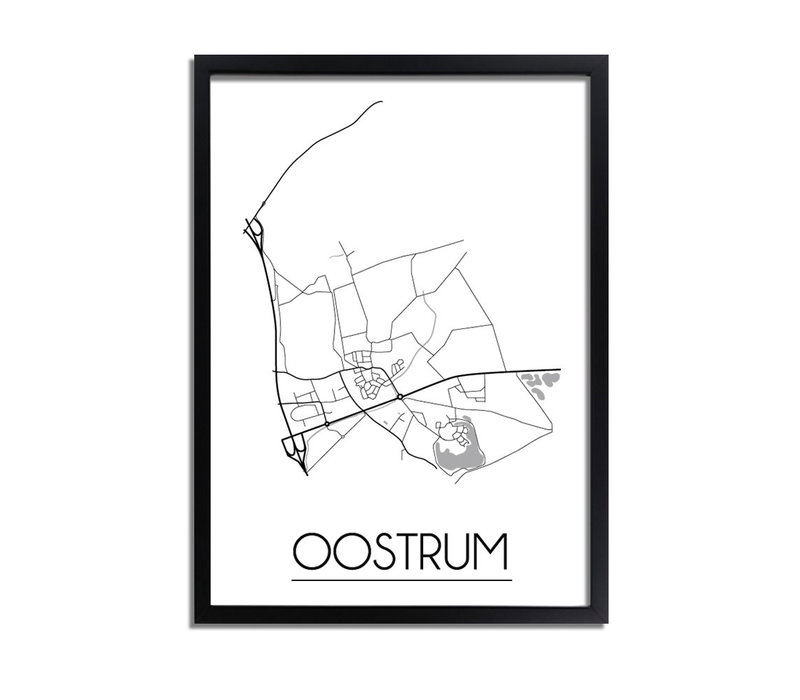 Oostrum Stadtplan-poster