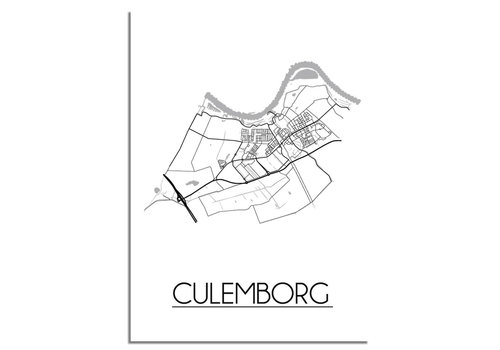 DesignClaud Culemborg Stadtplan-poster