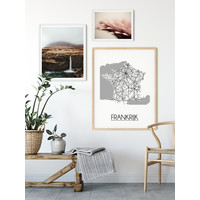Frankrijk Stadtplan-poster