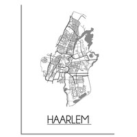 Haarlem Stadtplan-poster