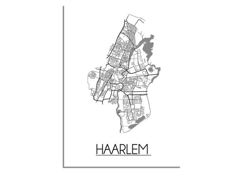 DesignClaud Haarlem Stadtplan-poster