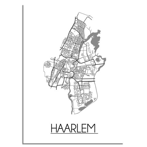 Haarlem Stadtplan-poster 
