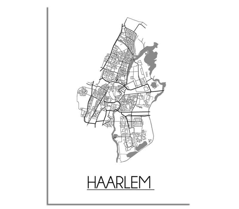 Haarlem Stadtplan-poster