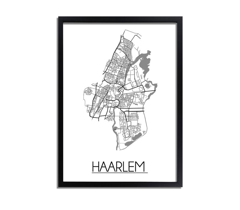 Haarlem Stadtplan-poster