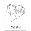Asperen Stadtplan-poster
