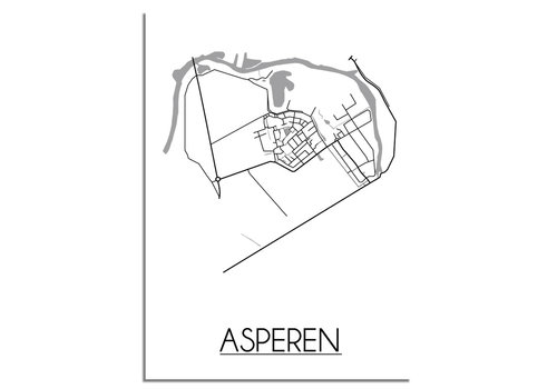 DesignClaud Asperen Stadtplan-poster