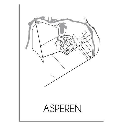 Asperen Plattegrond poster 