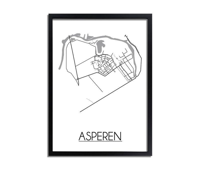 Asperen Stadtplan-poster
