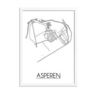 Asperen Stadtplan-poster