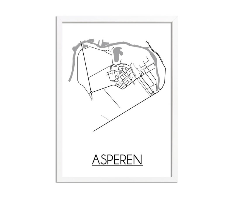 Asperen Stadtplan-poster