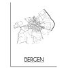 DesignClaud Bergen Stadtplan-poster