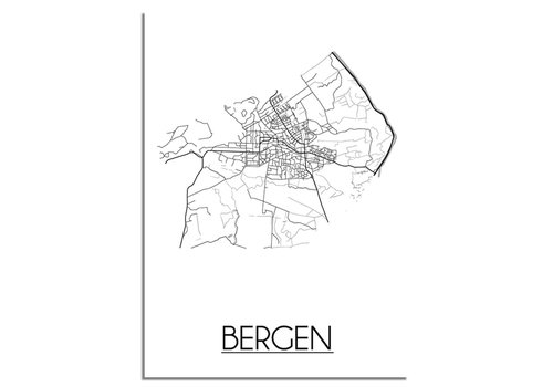 DesignClaud Bergen Stadtplan-poster