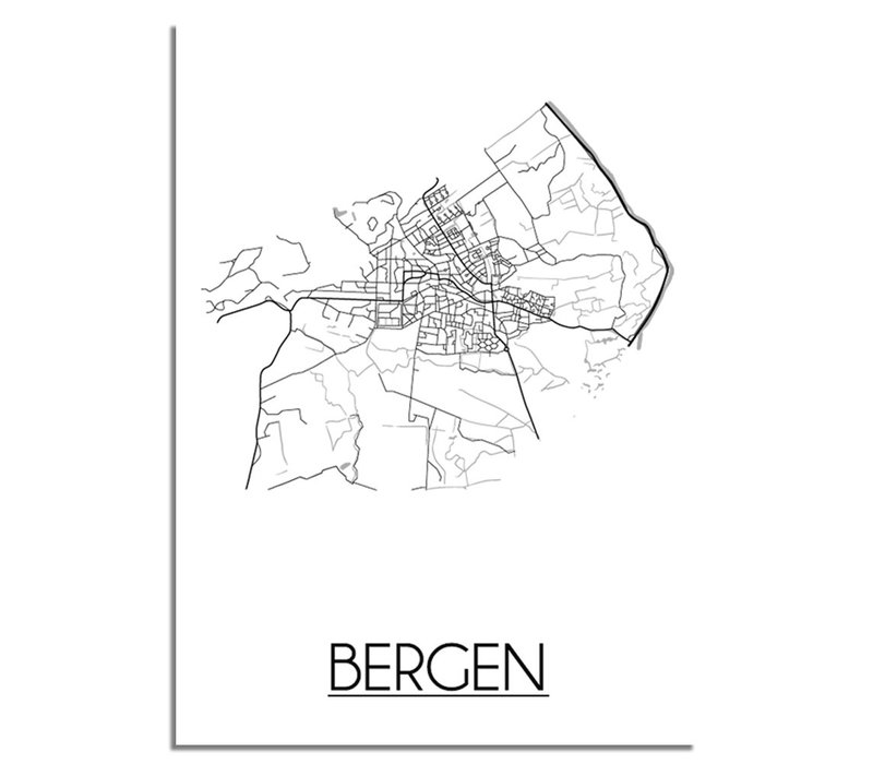 Bergen Stadtplan-poster