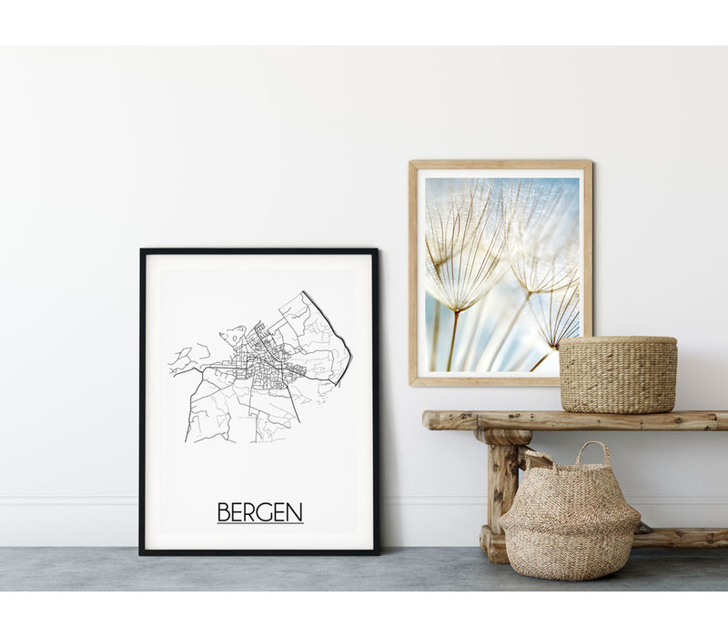 Bergen Plattegrond poster