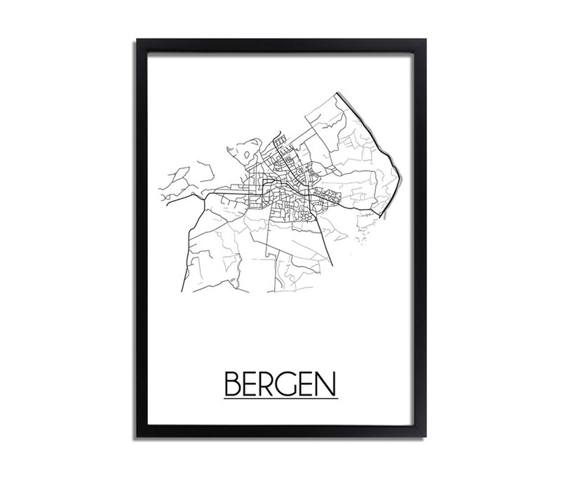 Bergen Stadtplan-poster