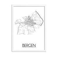 Bergen Stadtplan-poster