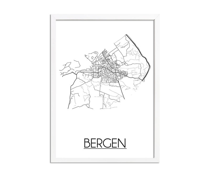 Bergen Plattegrond poster